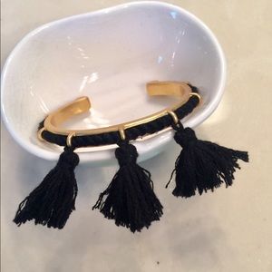 EUC Madewell Black tassel cuff ✨🖤✨🖤✨🖤